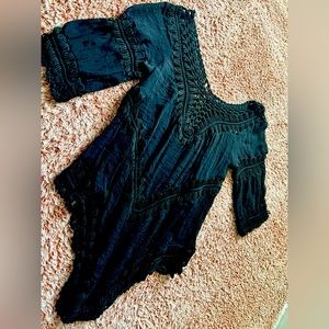 Black Crochet Top